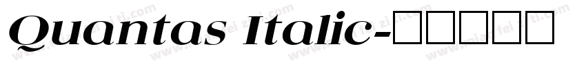 Quantas Italic字体转换